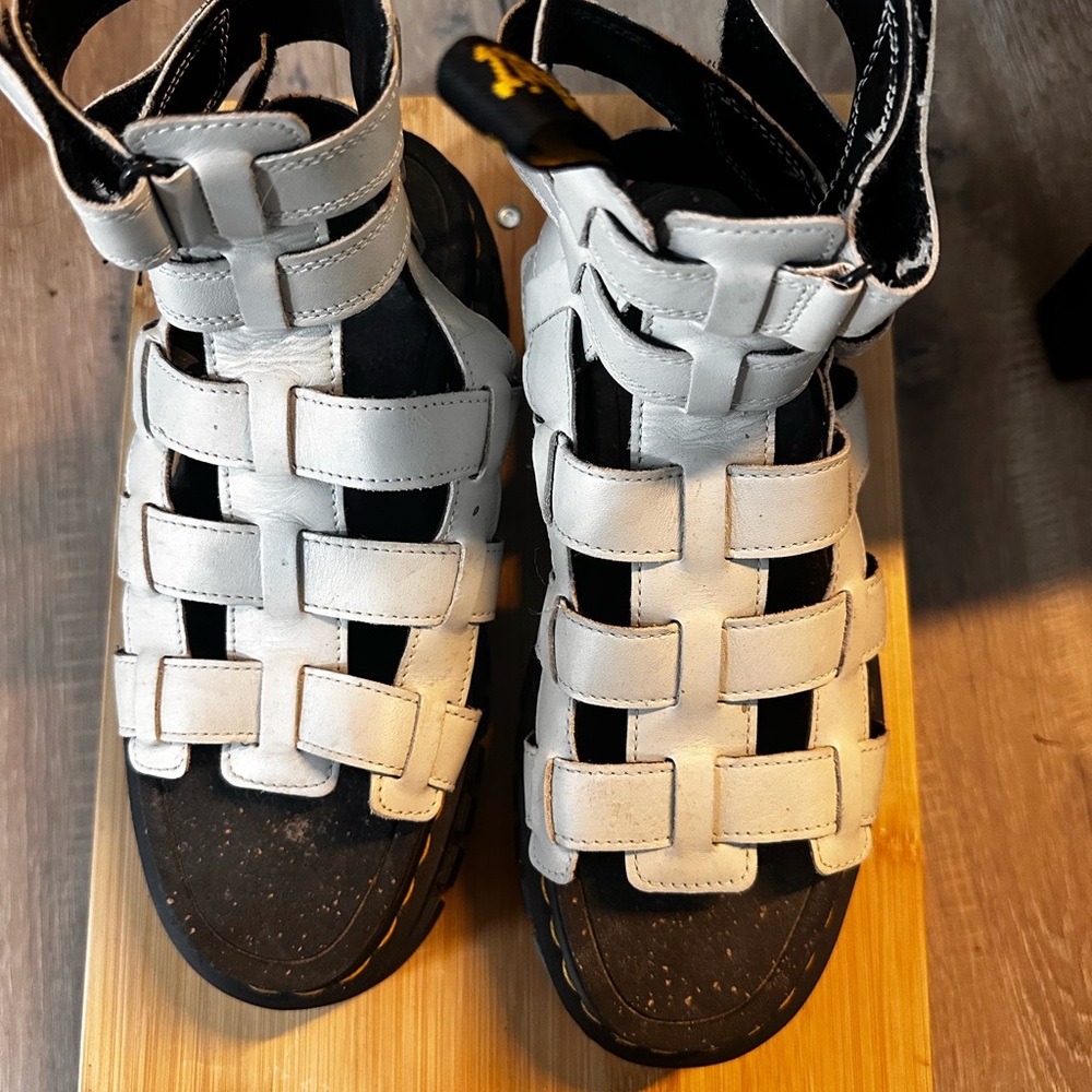 Dr. Martens Stone Leather Platform Gladiator Sandals